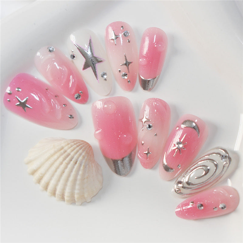 Artistic Starry Nail Art Extensions Bowlift