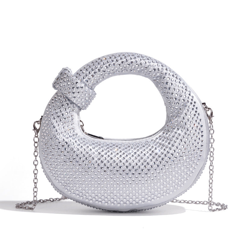 Chic Rhinestone-Embellished Handbag Bowlift
