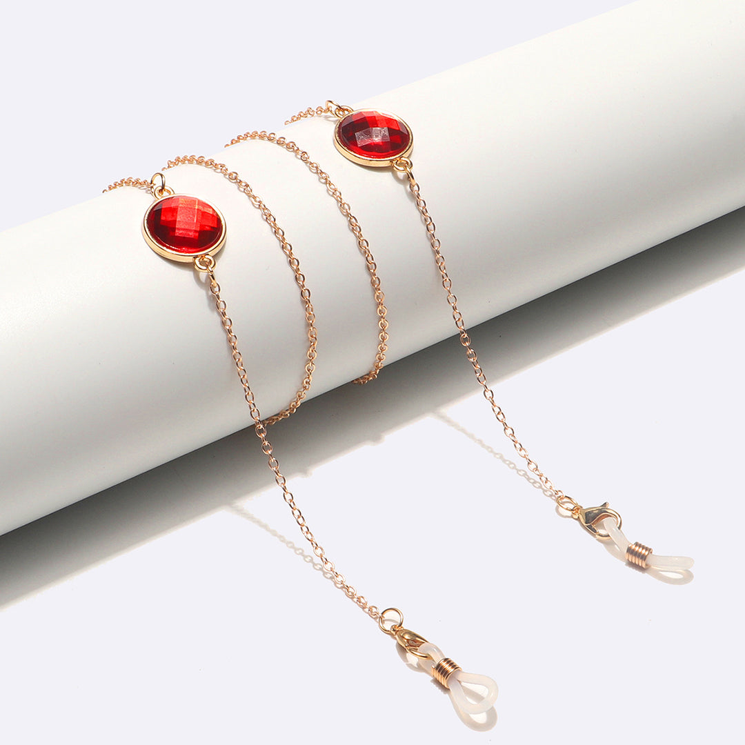Elegant Gemstone Eyewear Chain Bowlift