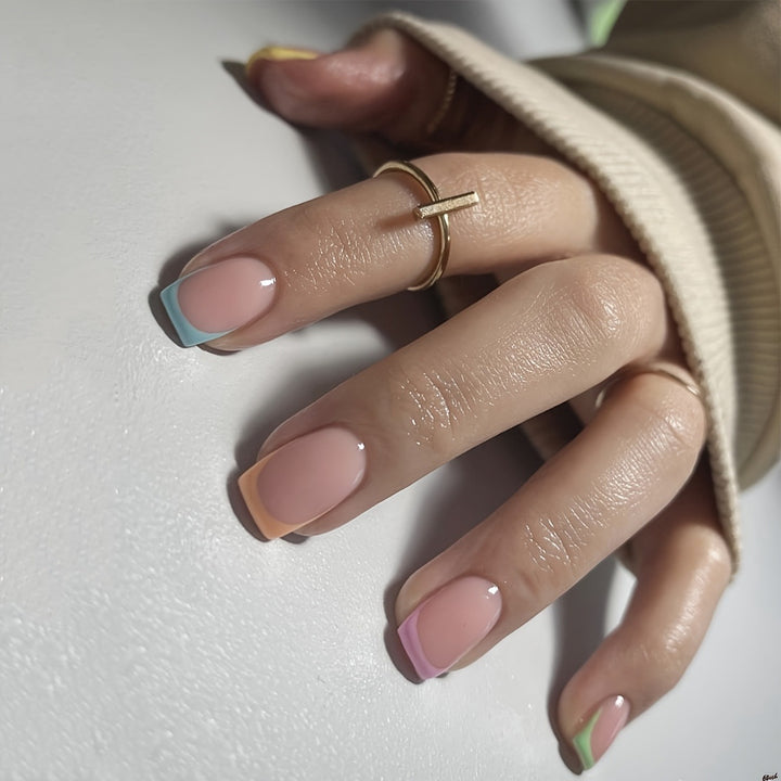 Artistic French Tip Nail Wrap Set Bowlift