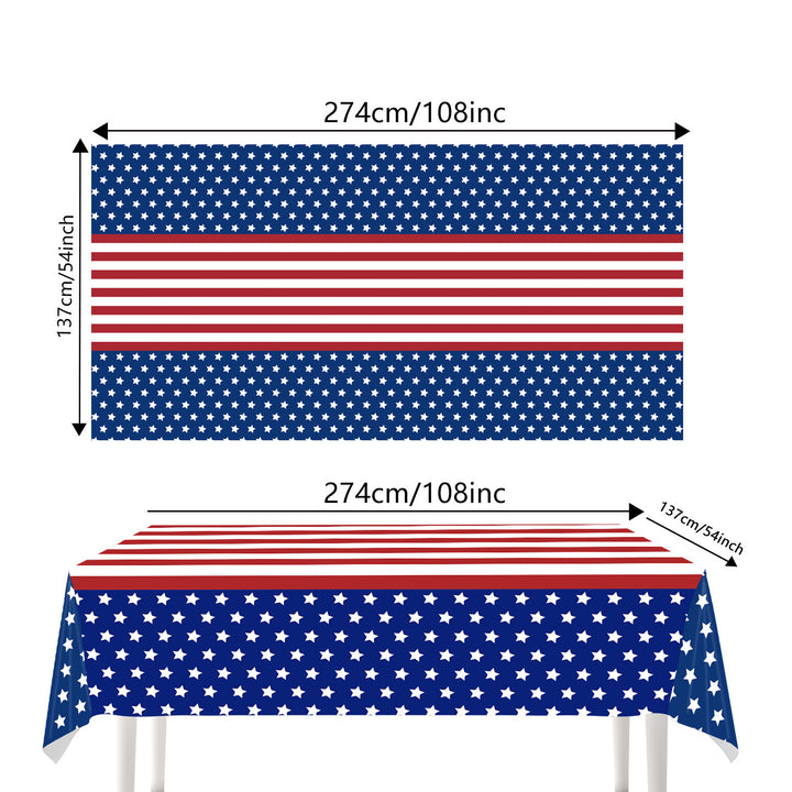 Unisex nan Patriotic Anniversary Disposable Tableware Party Kit with Stars Stripes Plates Cups Napkins Cutlery Banner Bowlift