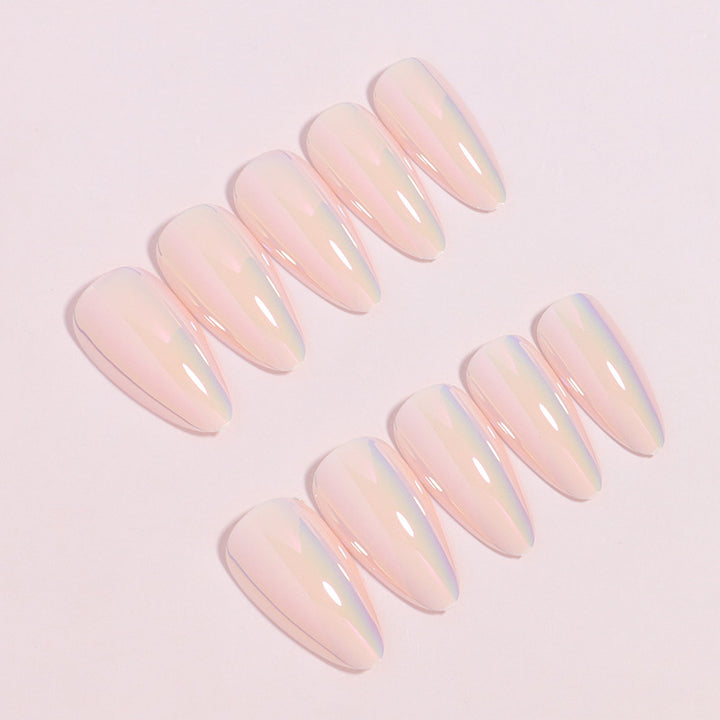 Iridescent Press-On Nail Set Bowlift