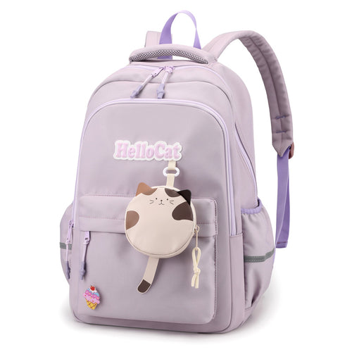 Cute Cat-Themed School Backpack
