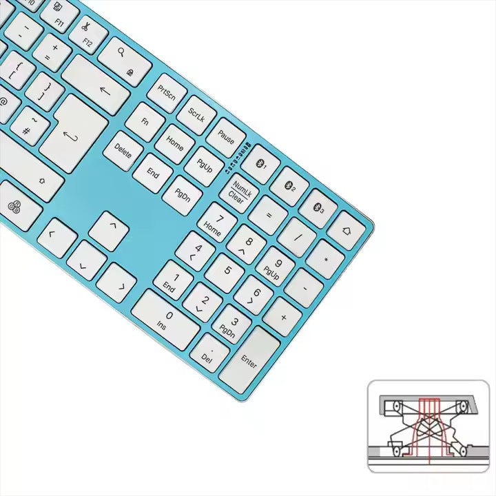 Wireless Bluetooth keyboard with ergonomic design Bowlift
