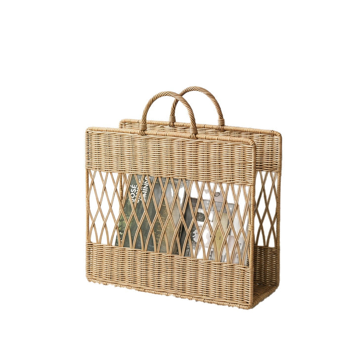 Artful Macrame Magazine Holder Bowlift