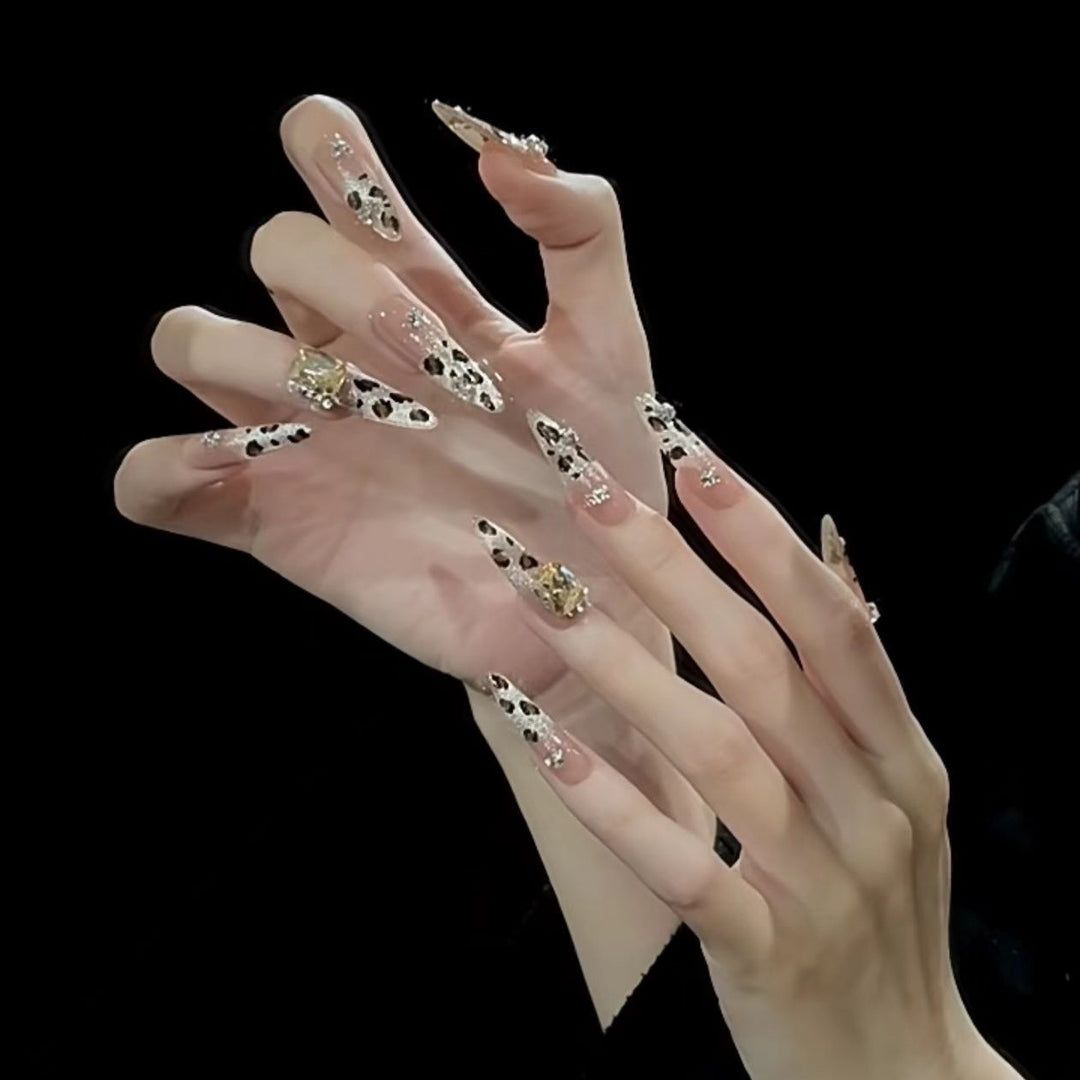 Elaborate Artistic Press-On Nail Set Bowlift