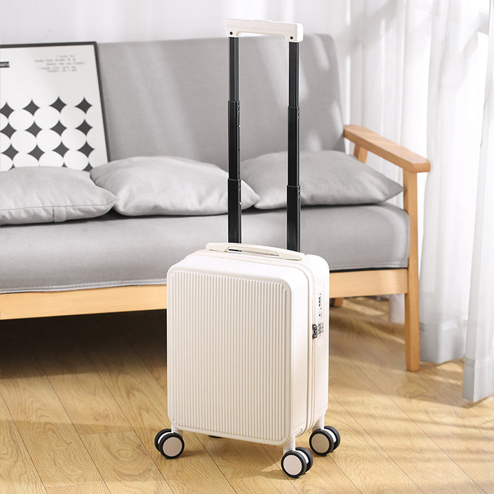 Unisex Compact Ribbed Hard Shell Carry-On Luggage Bowlift