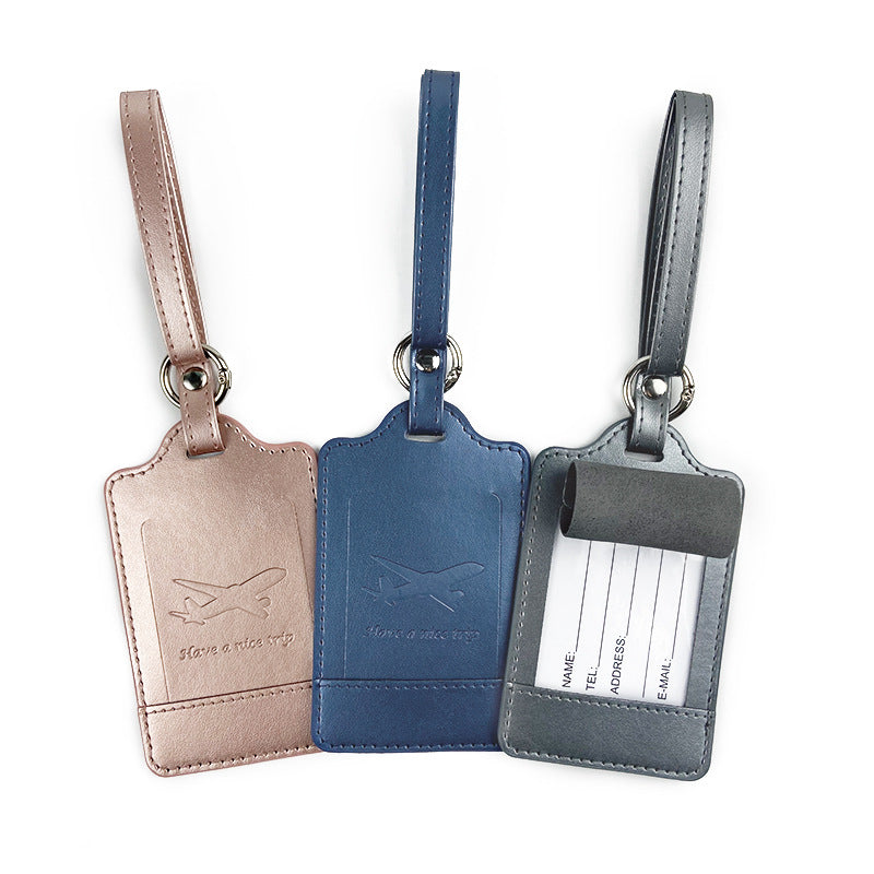 Premium PU Leather Travel Luggage Tag Bowlift