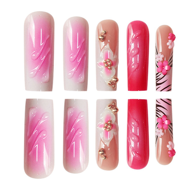 Floral 3D Nail Art Extensions Bowlift