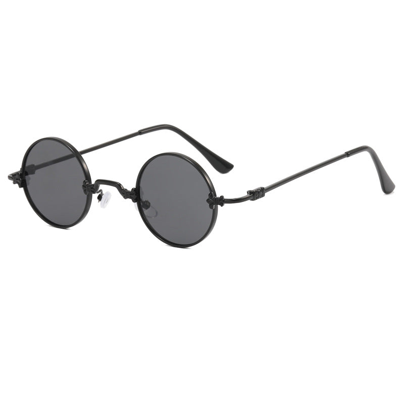 Ladies fashionable round glasses with high-quality metal frame and flexible temples Bowlift