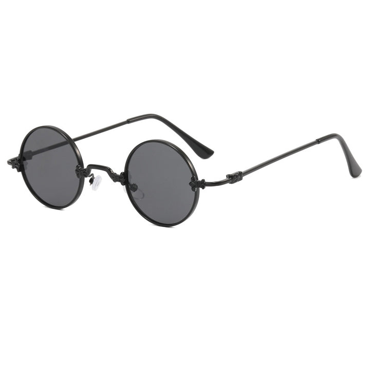 Ladies fashionable round glasses with high-quality metal frame and flexible temples Bowlift