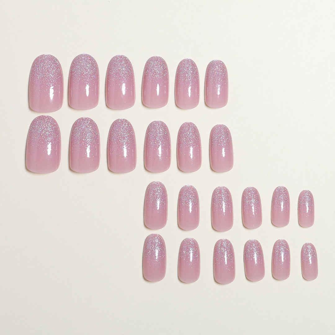 Elegant DIY Glittering Press-On Nail Set Bowlift