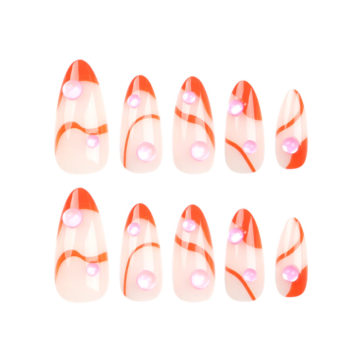 Artful Nail Extensions with Modern Accents Bowlift