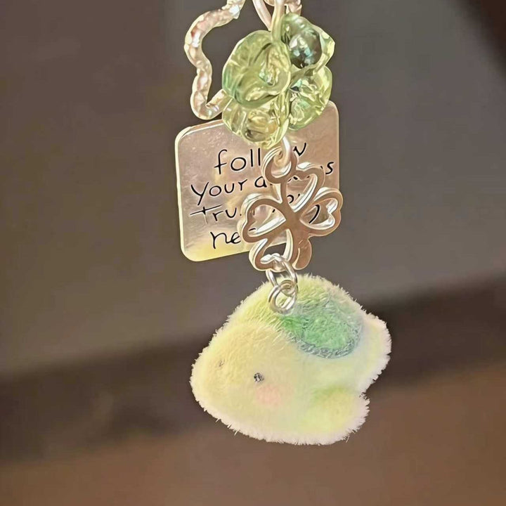 Inspirational Turtle Charm Keychain Bowlift