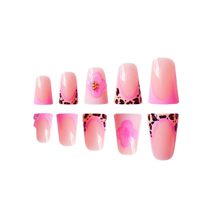 Floral Design Press-On Nail Set Bowlift