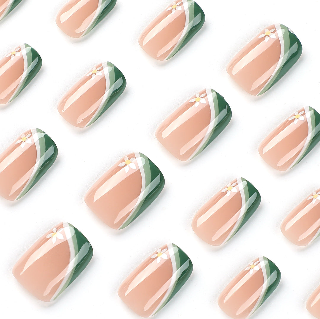 Artificial nails with floral design Bowlift