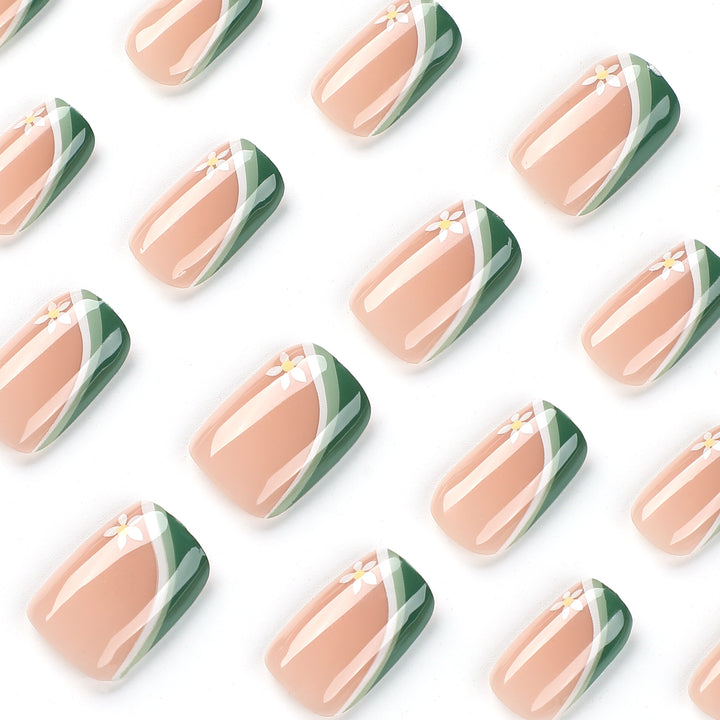 Artificial nails with floral design Bowlift