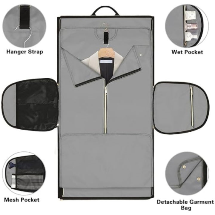 Multifunctional Business Bag with Integrated Suit Compartment Bowlift