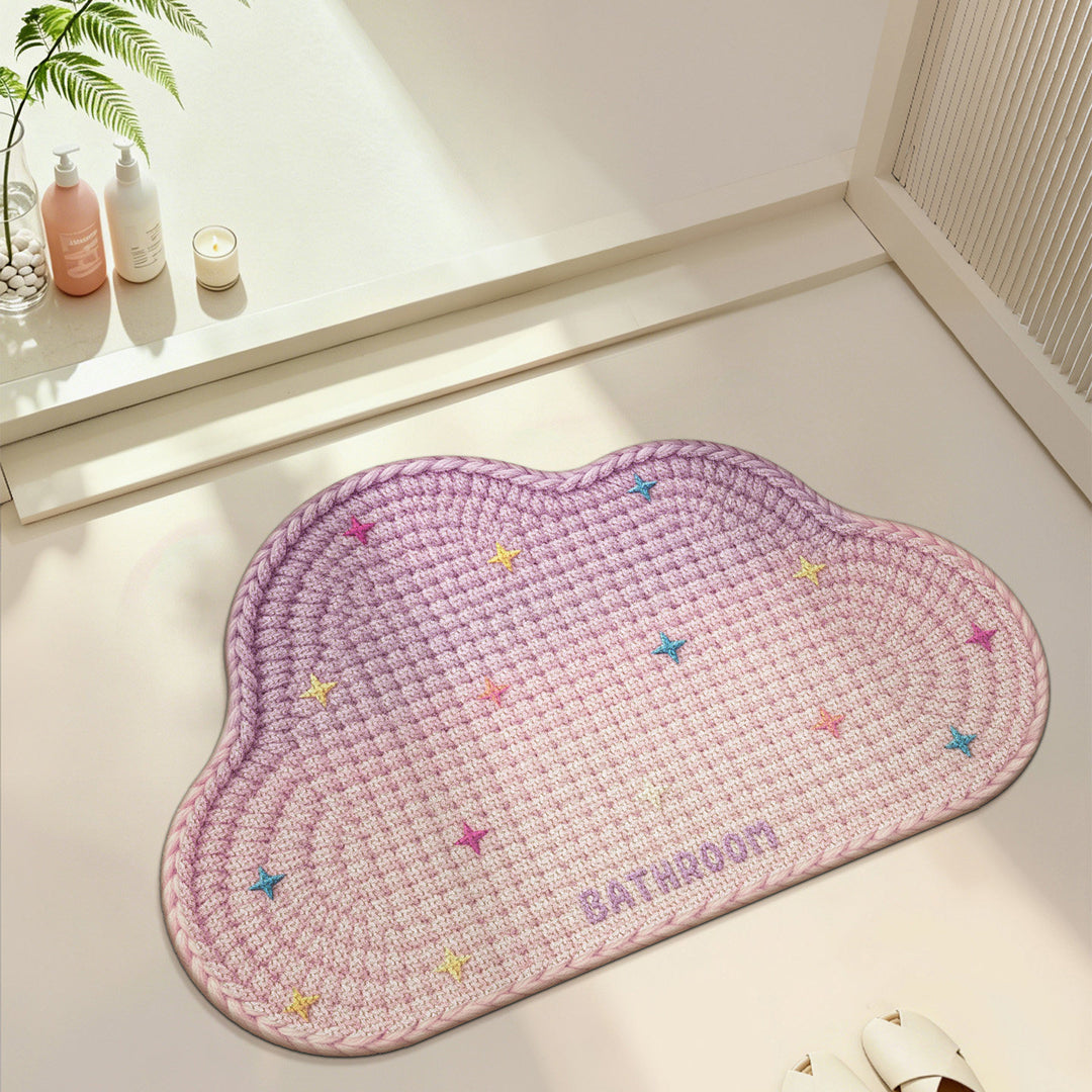 Heart-Patterned Bathroom Mat Bowlift