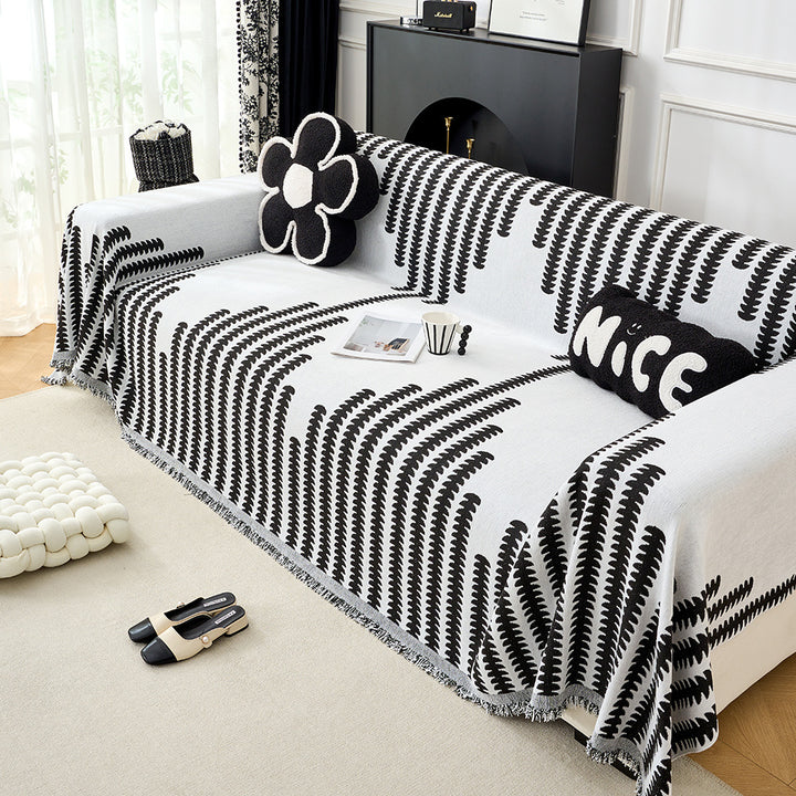 Cozy Decorative Fringe Sofa Throw Blanket