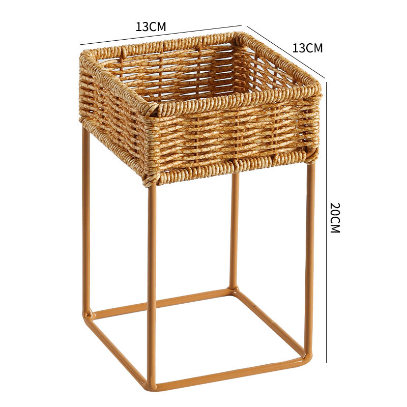 Stylish Woven Plant Holder with Stand Bowlift