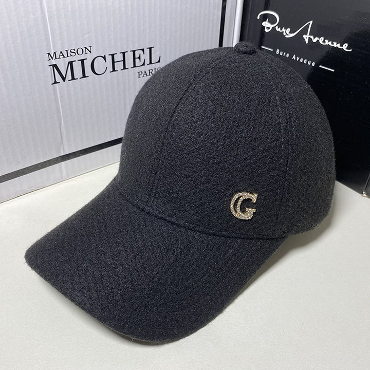 Women's Elegant Wool Blend Baseball Cap Bowlift