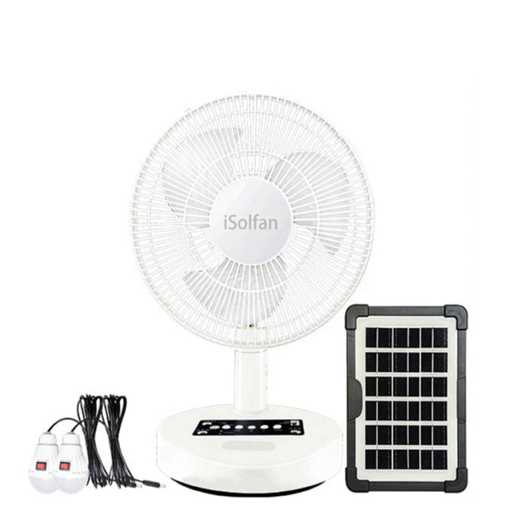 Women's portable solar-powered table fan with USB charging function Bowlift