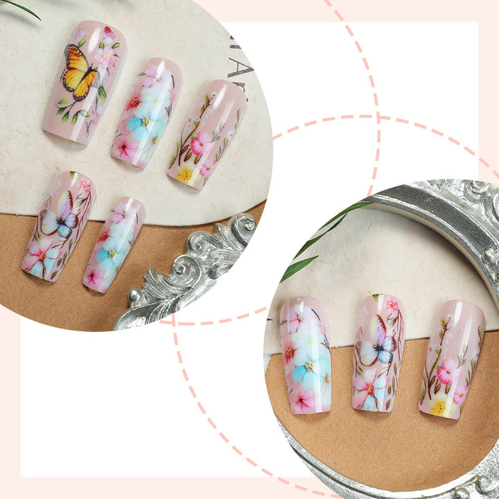 Floral Art Press-On Nails Set Bowlift