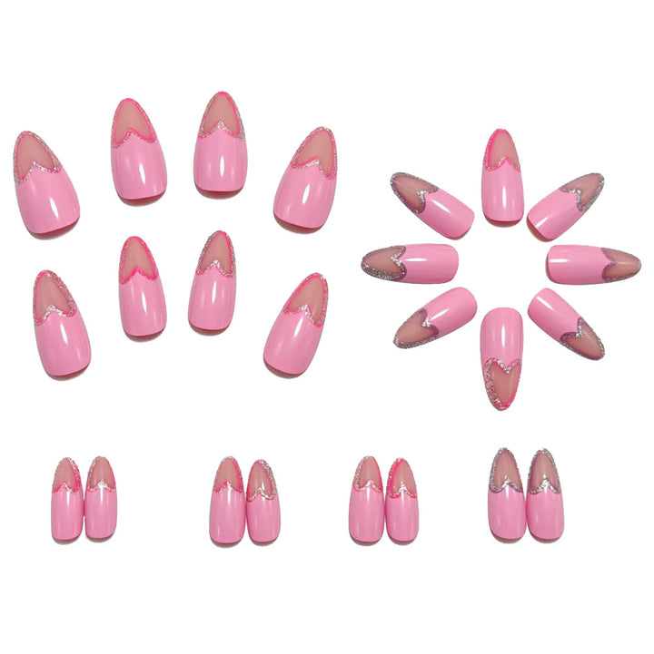 Artificial nails with romantic heart design Bowlift