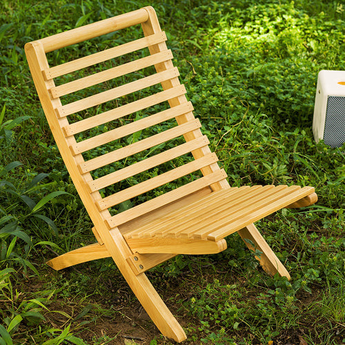 Folding Chair With Ergonomic Backrest And Space-Saving Design Bowlift