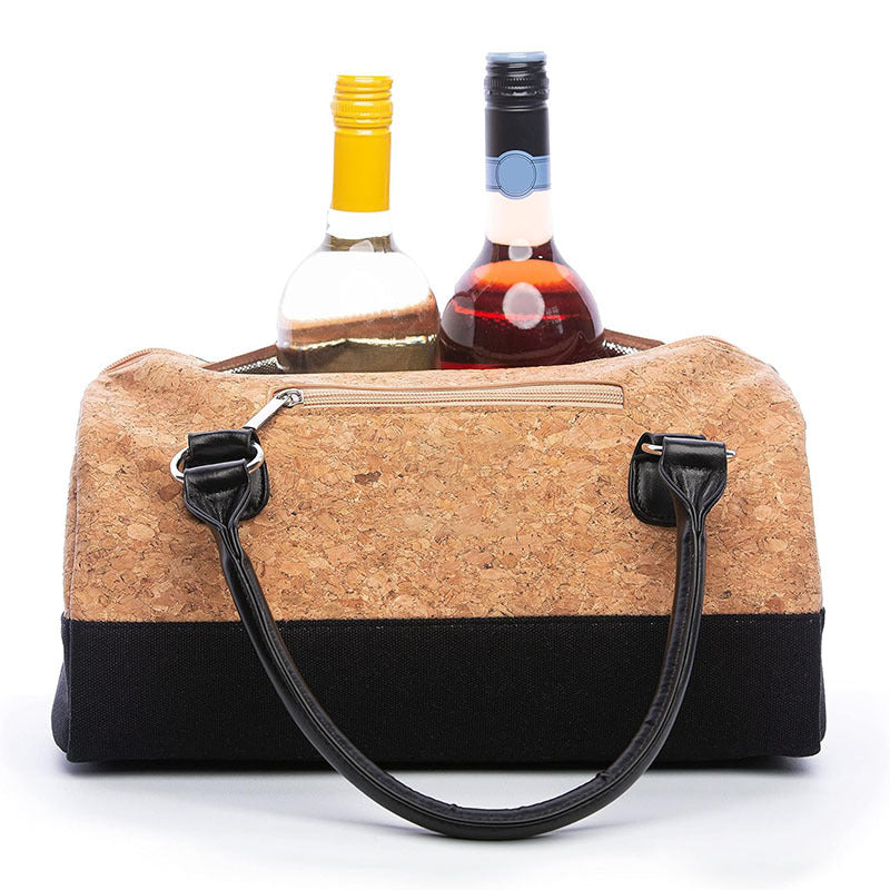 Ladies Elegant Wine Transport Bag with Insulating Lining Bowlift