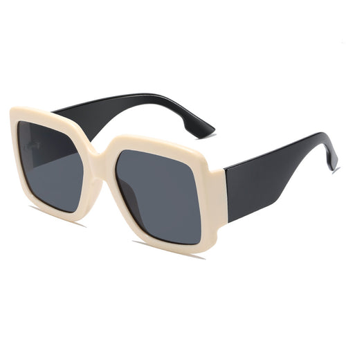 Women modern square sunglasses with mirror lenses Bowlift
