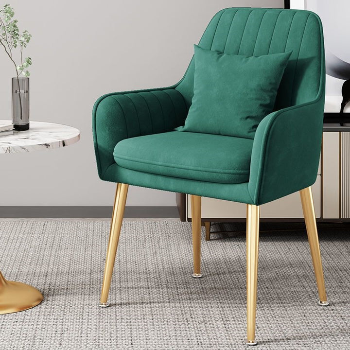 Modern Accent Chair with Gold Legs Bowlift