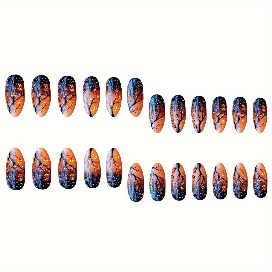 Artistic Night Sky Themed Nail Art Bowlift