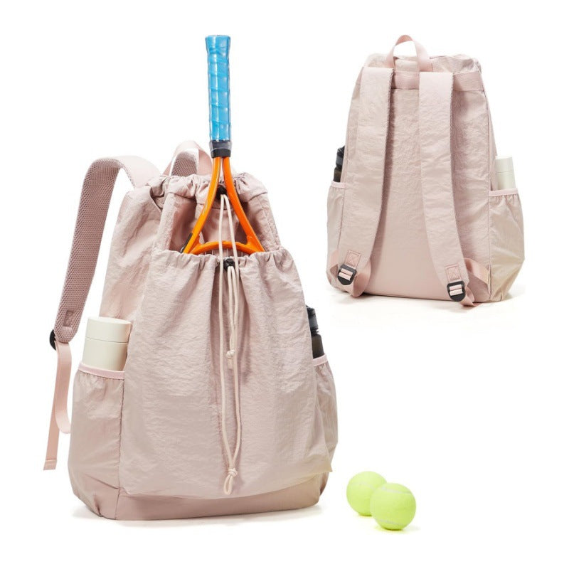 Tennis Racket Drawstring Backpack