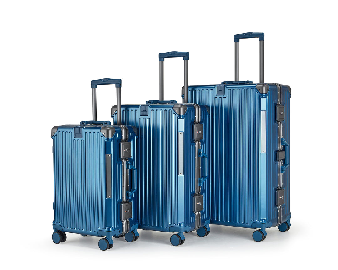 Unisex Aluminum Hard Shell Travel Luggage Set Bowlift