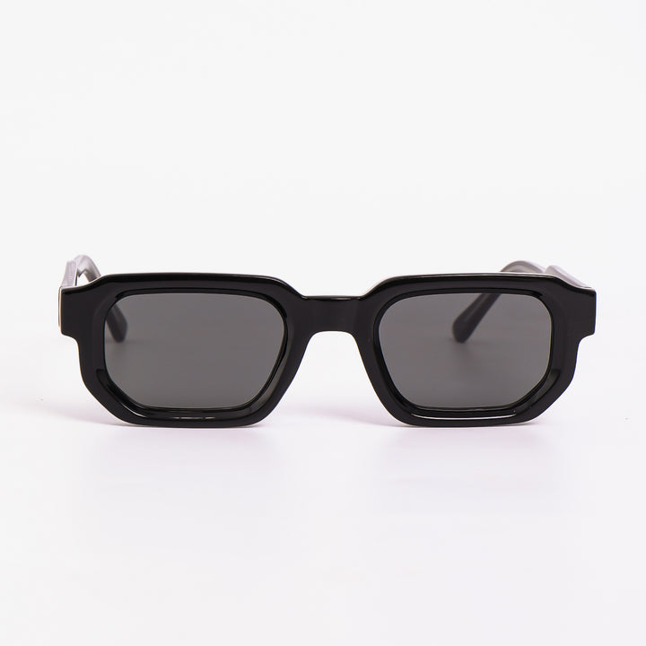 Women's sunglasses in a futuristic design with a shiny frame and fashionable lenses Bowlift