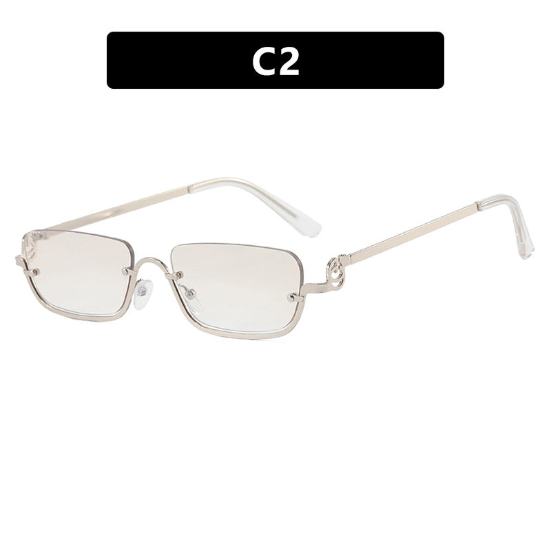 Women Fashionable Square Sunglasses with Elegant Metal Frame Bowlift