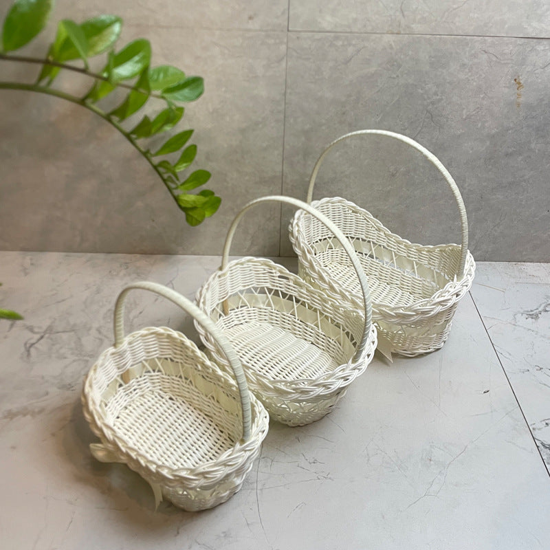 Decorative Woven Storage Basket Bowlift