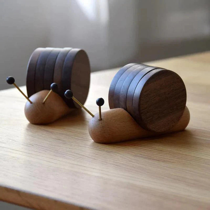 BowLift | Snail coaster set - Unique charm - Decorate coffee breaks - Elegant and functional
