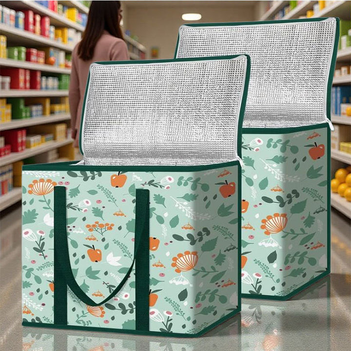 Insulated shopping bag with large volume Bowlift