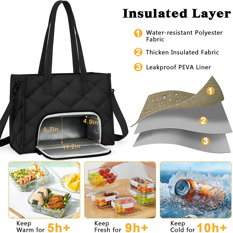 Insulated cooler bag with integrated compartment system Bowlift