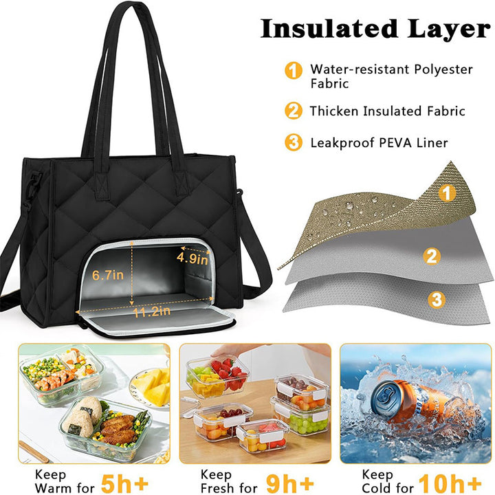 Insulated cooler bag with integrated compartment system Bowlift