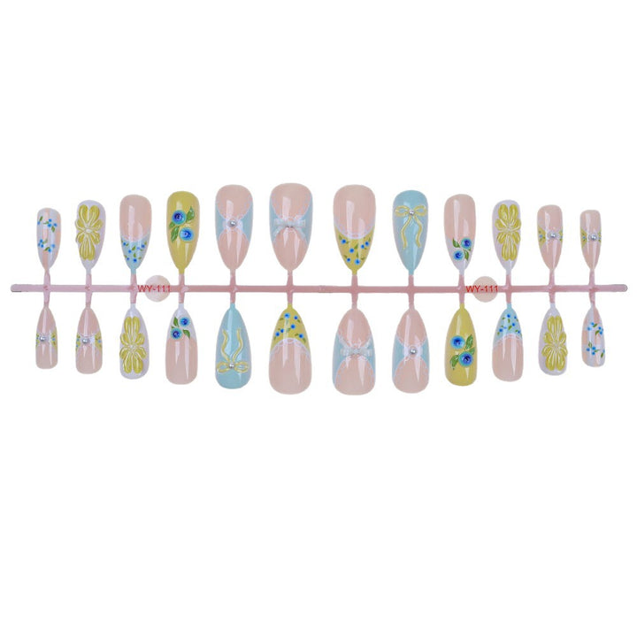 Artistic Decorative Press-On Nail Set Bowlift