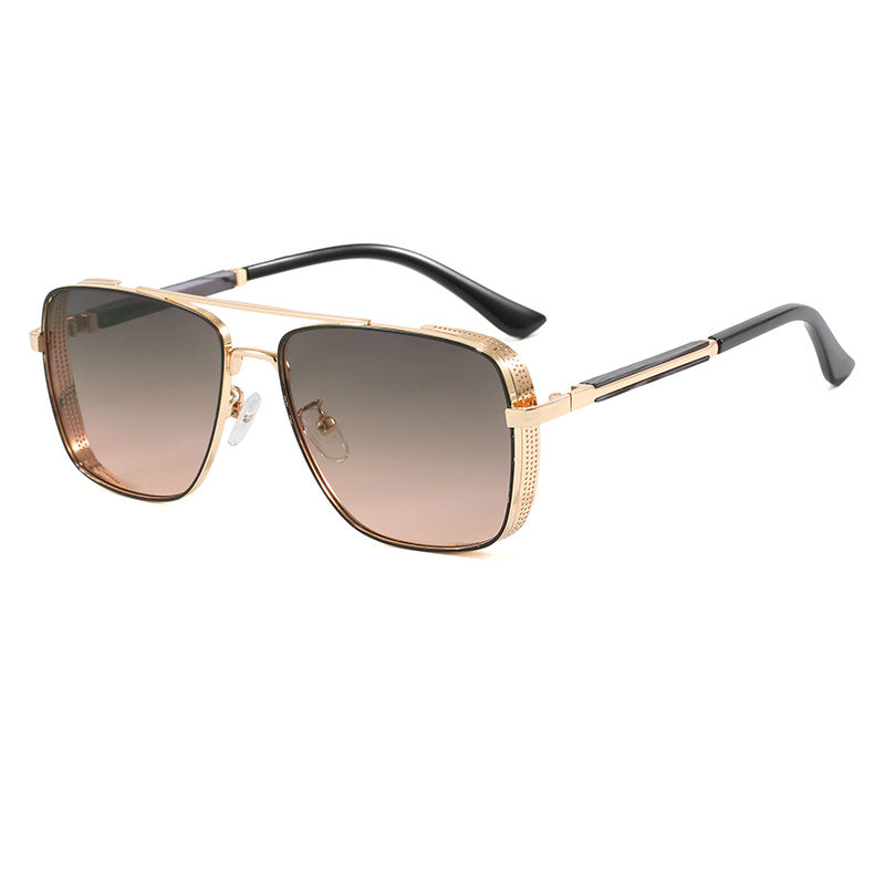 Women's fashionable square sunglasses with luxurious metal accents Bowlift