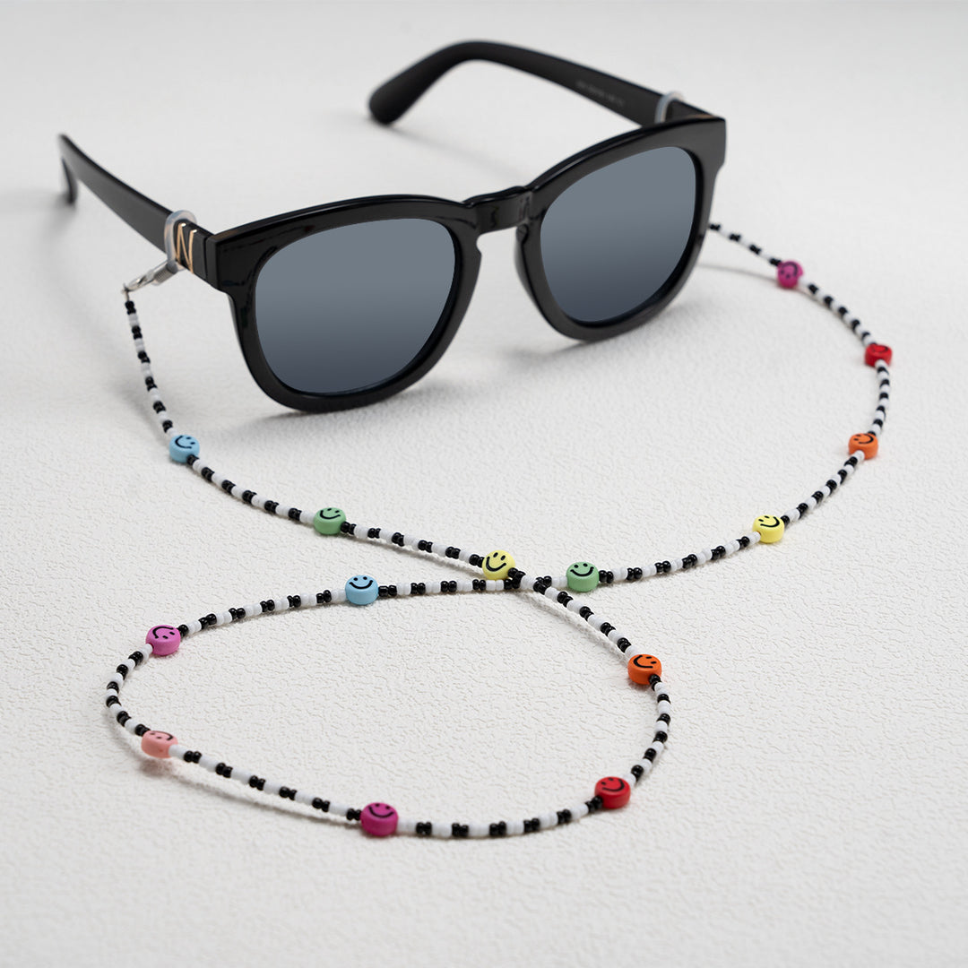 Colorful Smiley Beaded Eyewear Chain Bowlift