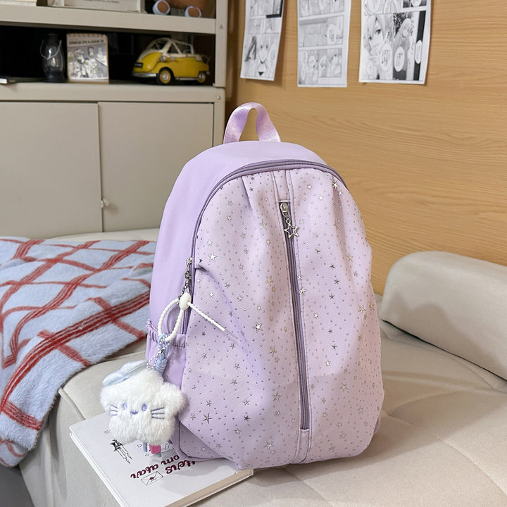 Stylish Star-Embellished Backpack