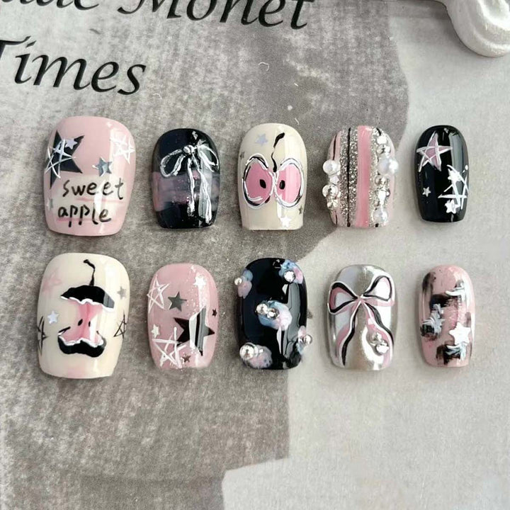 Artistic Press-On Nail Tips Set Bowlift