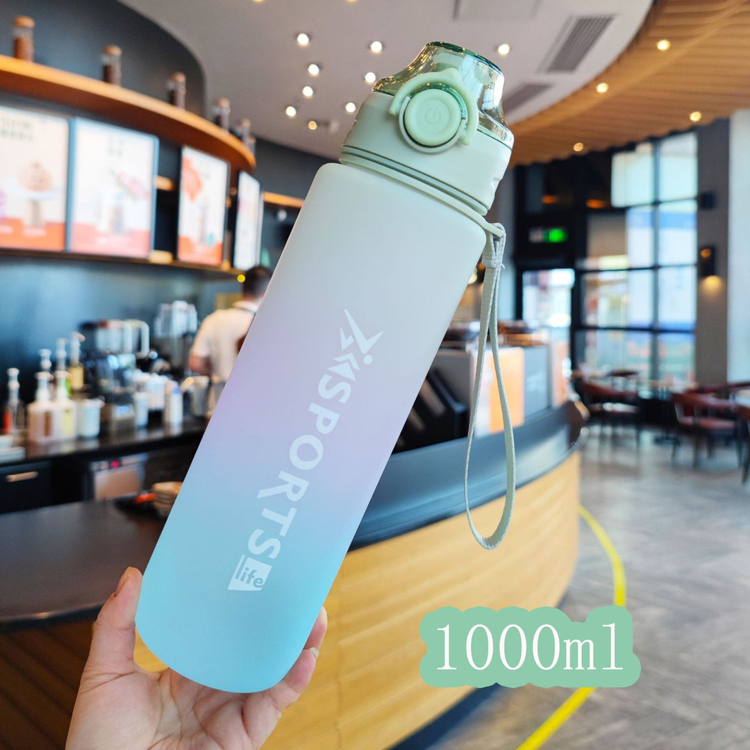 Women's Motivational Water Bottle with Unique Time Marking and Secure Closure Bowlift