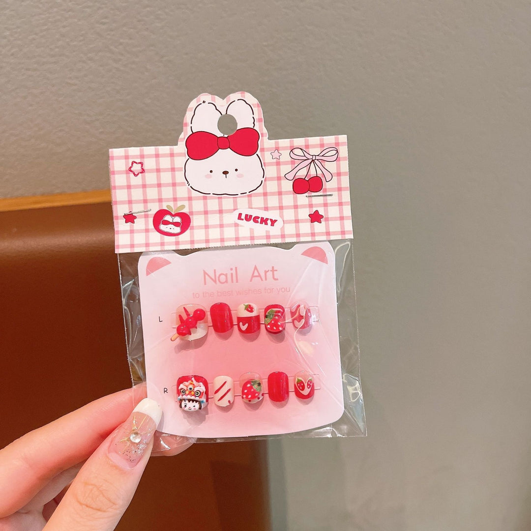 Artificial nails with sweet character design Bowlift